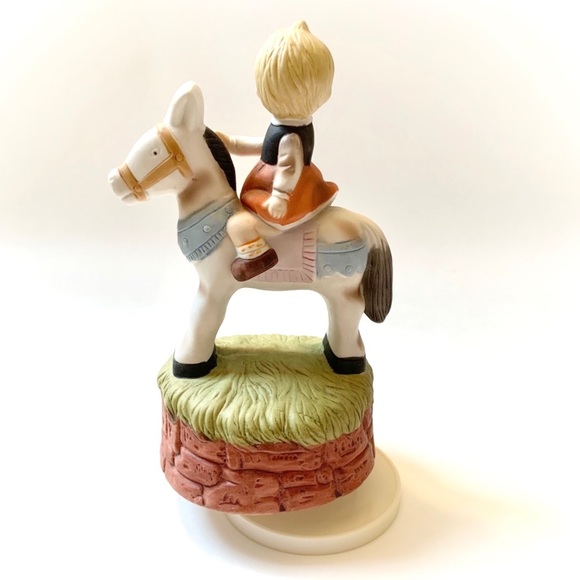 VTG Japanese Porcelain Girl Pony It’s a Small World Musical Figure - Picture 4 of 9